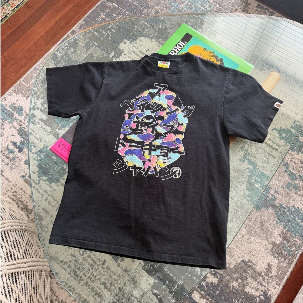 A Bathing Ape Bape Katakana Big Ape Head Tee